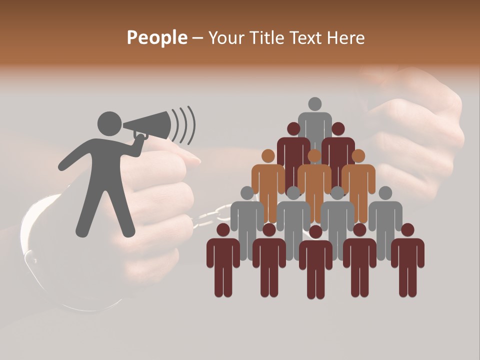 Handcuffs - Symbol For Crime PowerPoint Template