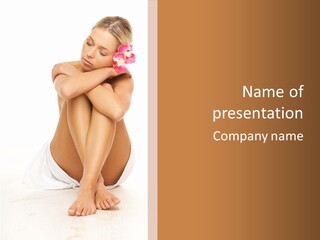 Portrait Of Beautiful Woman Before Spa Treatment PowerPoint Template