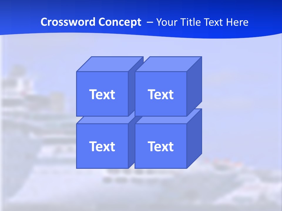 A Cruise Ship In The Water With A Blue Background PowerPoint Template