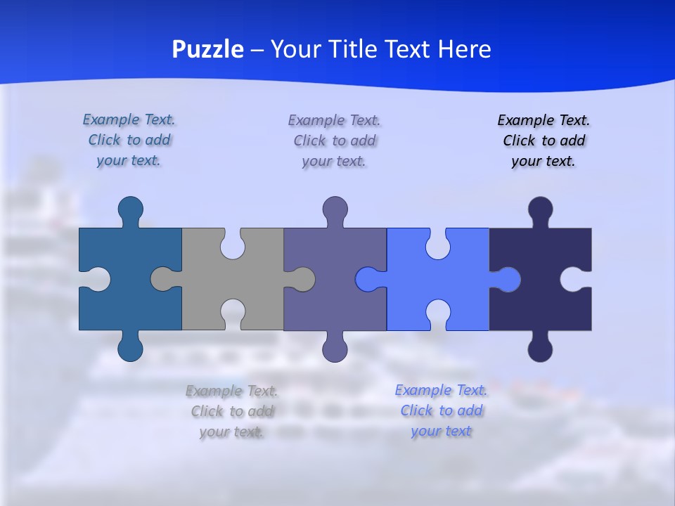 A Cruise Ship In The Water With A Blue Background PowerPoint Template