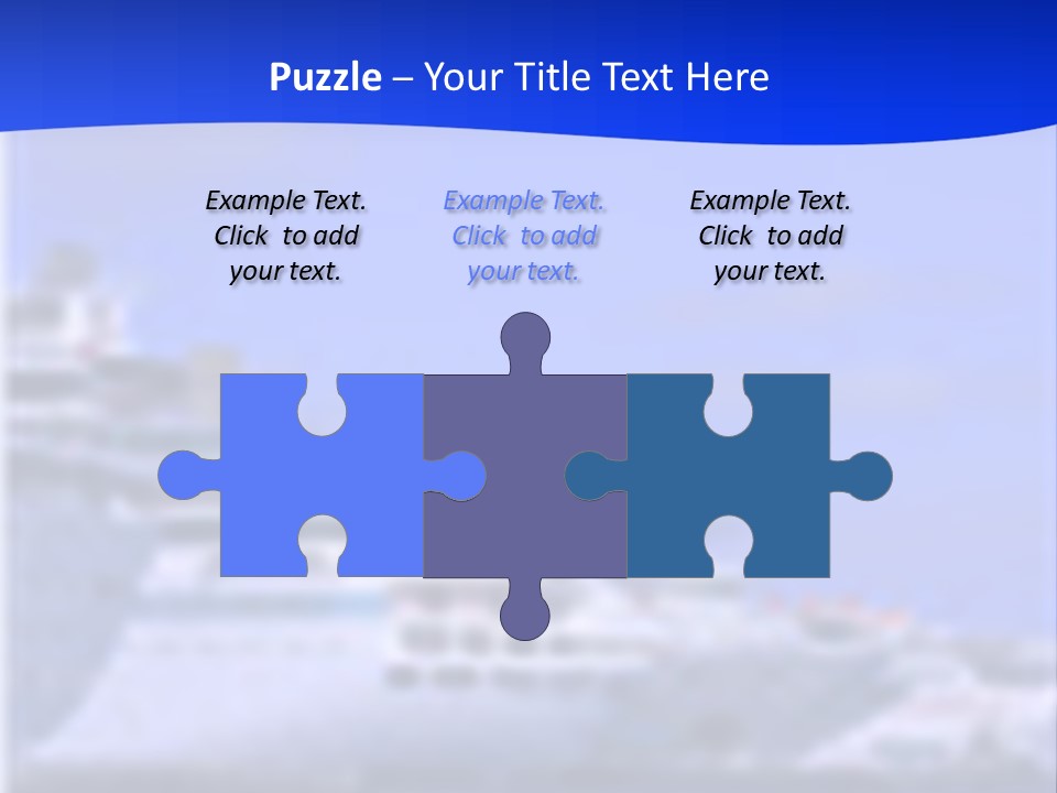 A Cruise Ship In The Water With A Blue Background PowerPoint Template