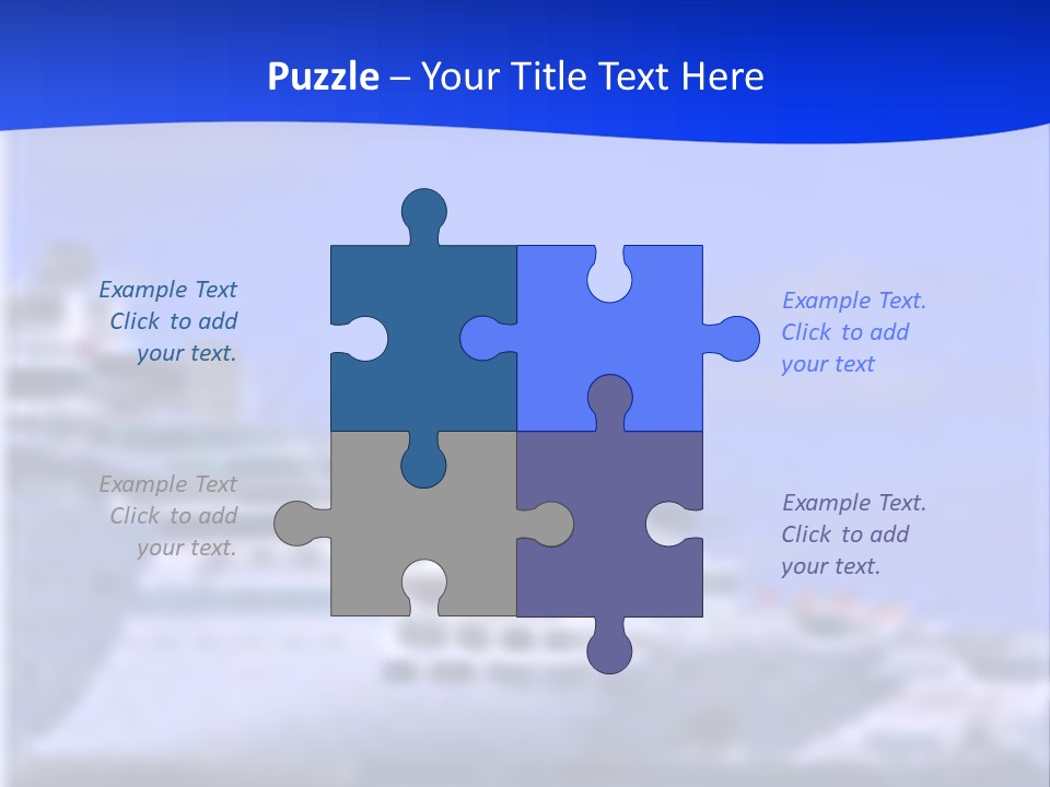 A Cruise Ship In The Water With A Blue Background PowerPoint Template