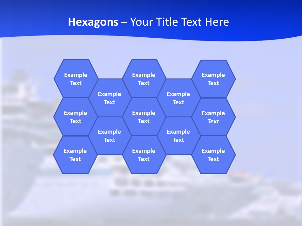 A Cruise Ship In The Water With A Blue Background PowerPoint Template