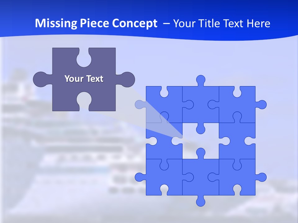 A Cruise Ship In The Water With A Blue Background PowerPoint Template