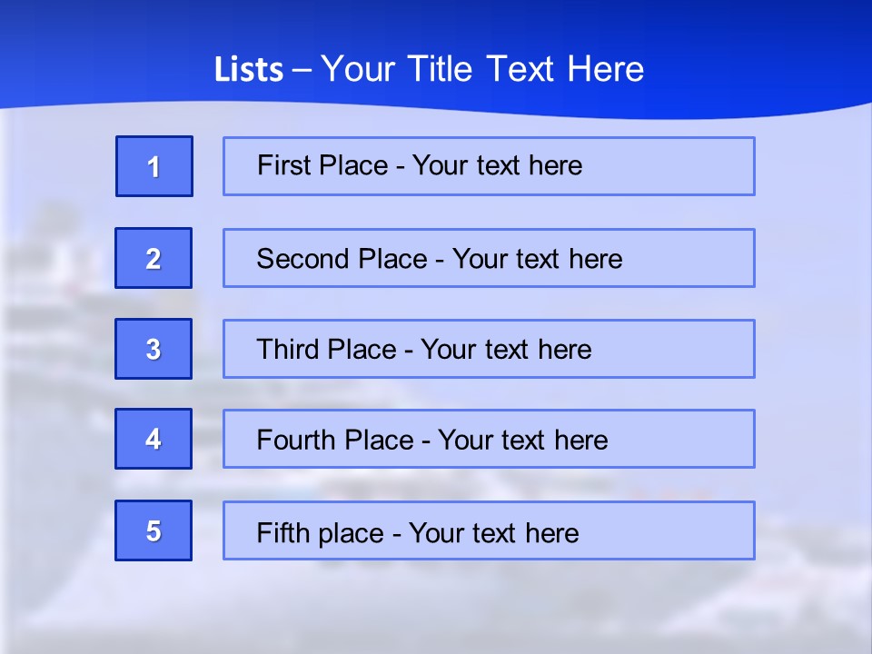 A Cruise Ship In The Water With A Blue Background PowerPoint Template