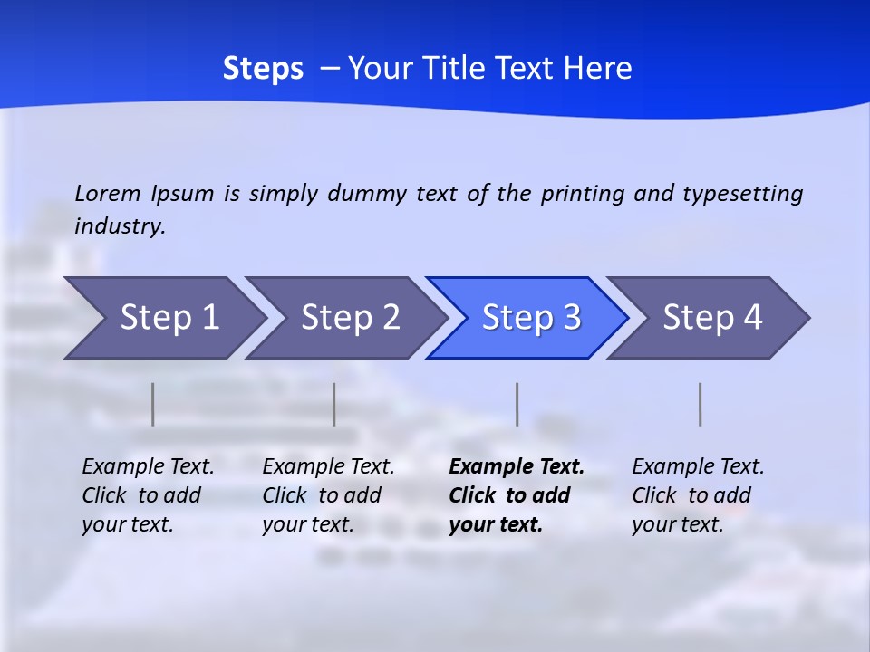 A Cruise Ship In The Water With A Blue Background PowerPoint Template