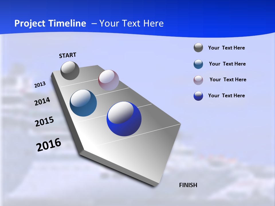 A Cruise Ship In The Water With A Blue Background PowerPoint Template