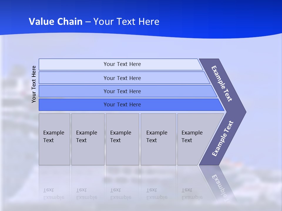 A Cruise Ship In The Water With A Blue Background PowerPoint Template