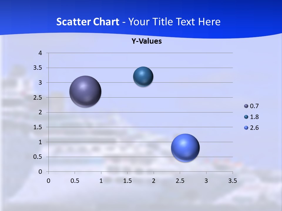 A Cruise Ship In The Water With A Blue Background PowerPoint Template