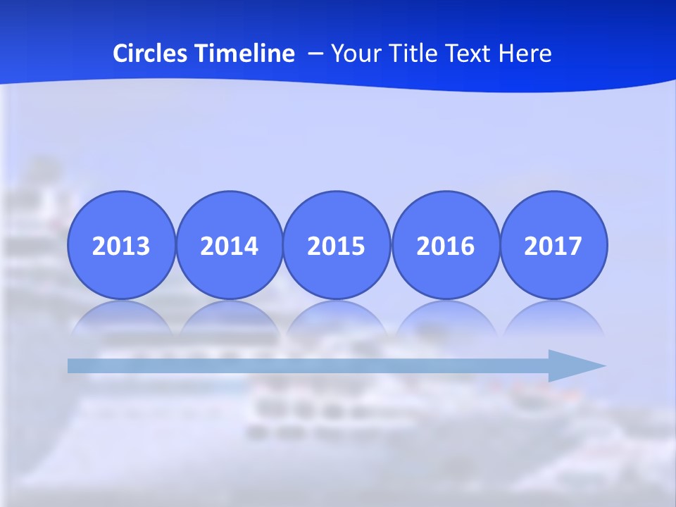 A Cruise Ship In The Water With A Blue Background PowerPoint Template