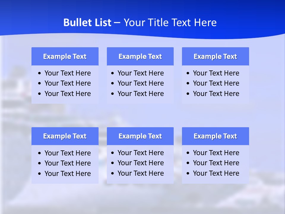 A Cruise Ship In The Water With A Blue Background PowerPoint Template