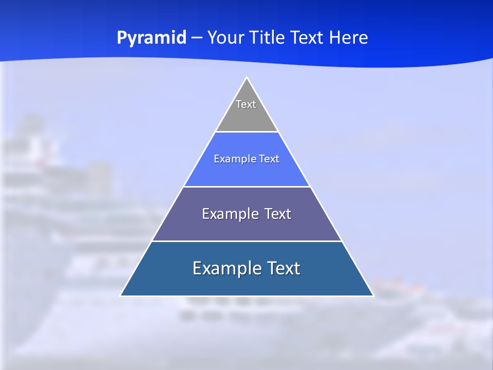 A Cruise Ship In The Water With A Blue Background PowerPoint Template