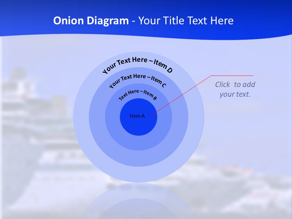 A Cruise Ship In The Water With A Blue Background PowerPoint Template