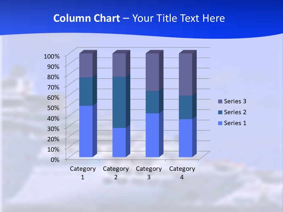 A Cruise Ship In The Water With A Blue Background PowerPoint Template
