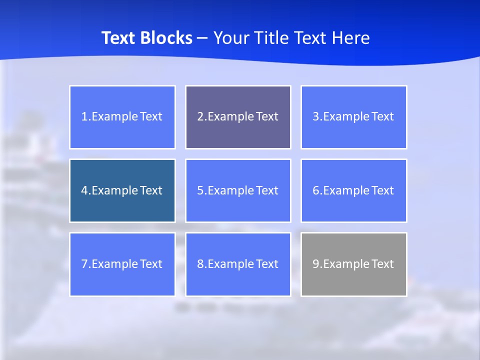 A Cruise Ship In The Water With A Blue Background PowerPoint Template