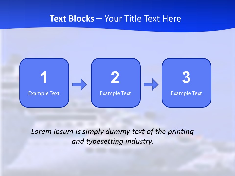 A Cruise Ship In The Water With A Blue Background PowerPoint Template
