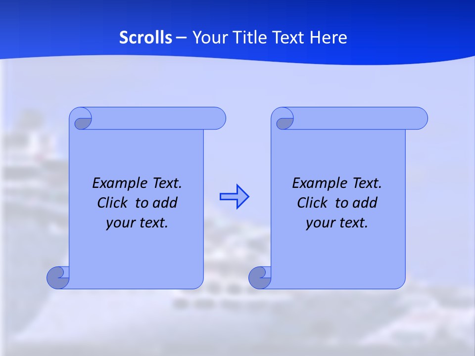 A Cruise Ship In The Water With A Blue Background PowerPoint Template