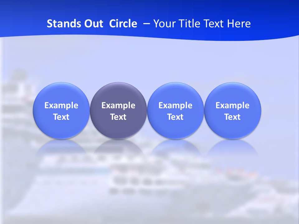 A Cruise Ship In The Water With A Blue Background PowerPoint Template