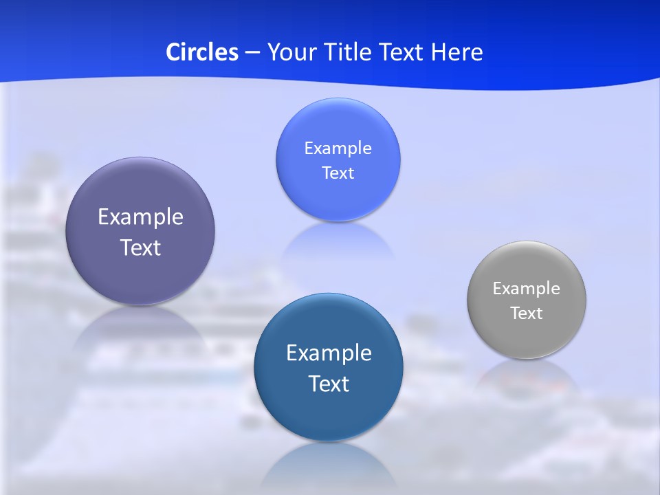 A Cruise Ship In The Water With A Blue Background PowerPoint Template