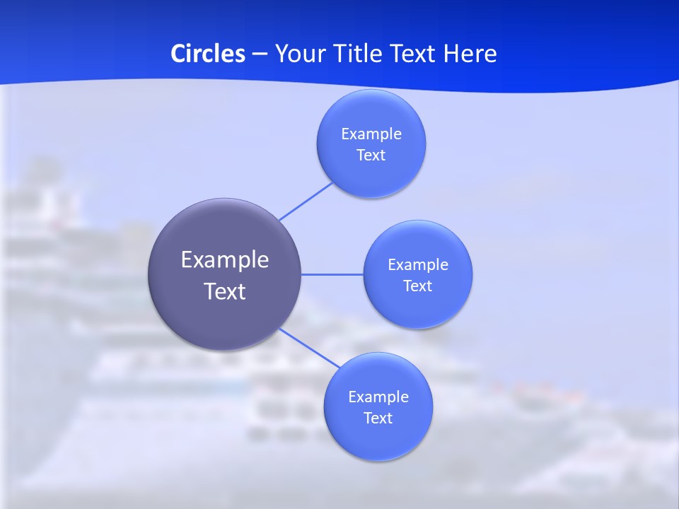 A Cruise Ship In The Water With A Blue Background PowerPoint Template