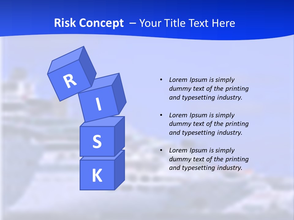 A Cruise Ship In The Water With A Blue Background PowerPoint Template