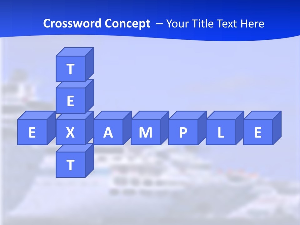 A Cruise Ship In The Water With A Blue Background PowerPoint Template