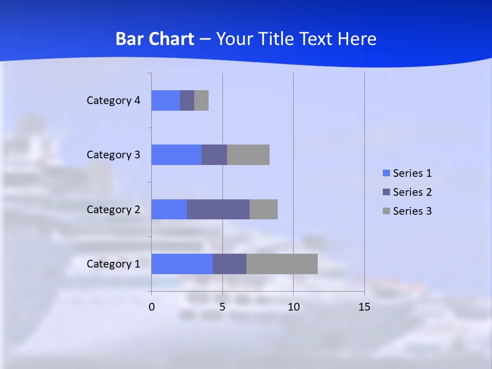 A Cruise Ship In The Water With A Blue Background PowerPoint Template