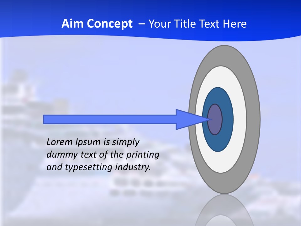 A Cruise Ship In The Water With A Blue Background PowerPoint Template