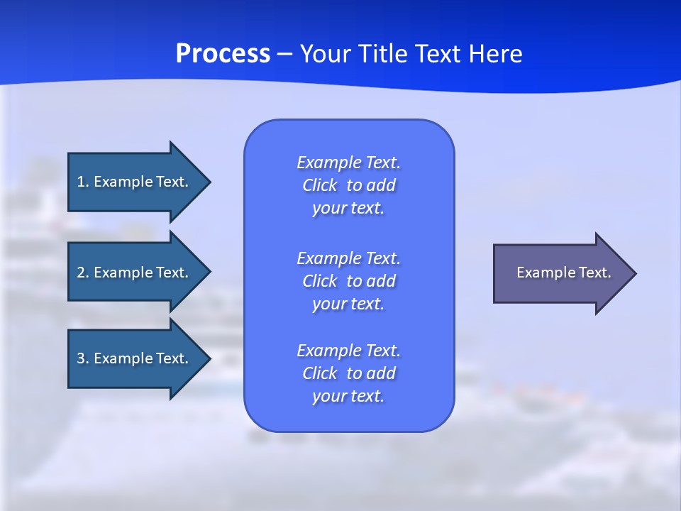 A Cruise Ship In The Water With A Blue Background PowerPoint Template