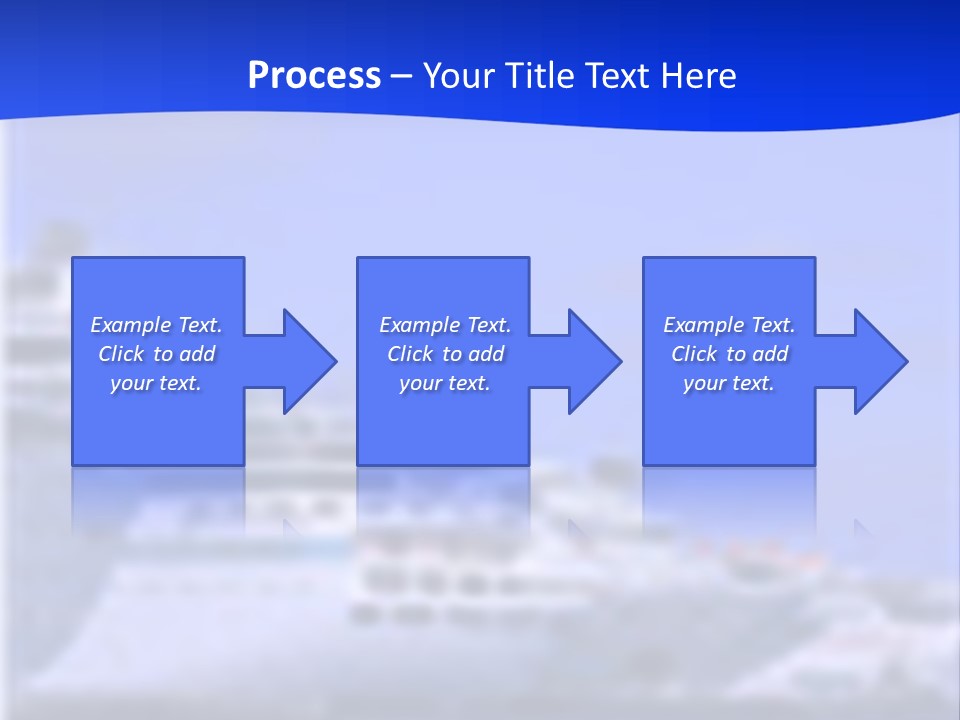 A Cruise Ship In The Water With A Blue Background PowerPoint Template