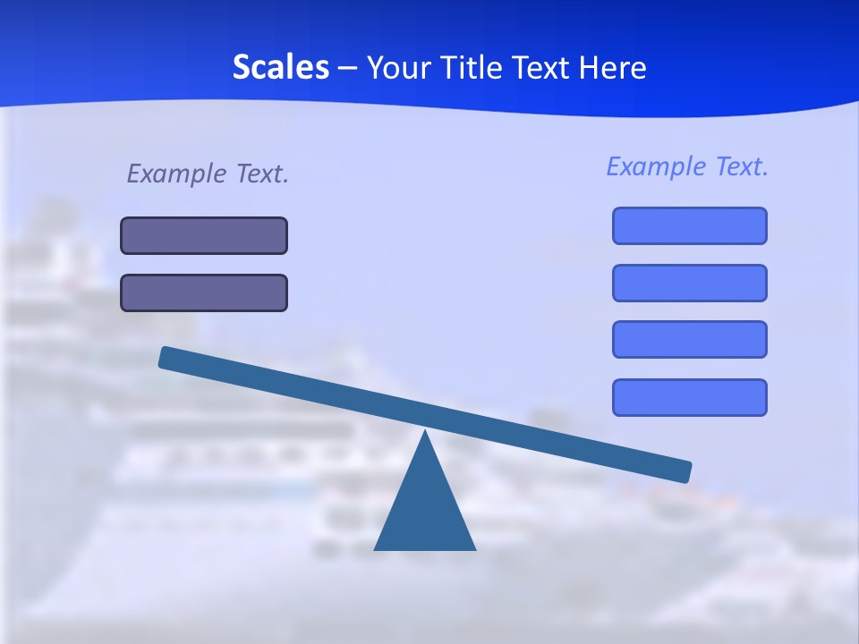A Cruise Ship In The Water With A Blue Background PowerPoint Template