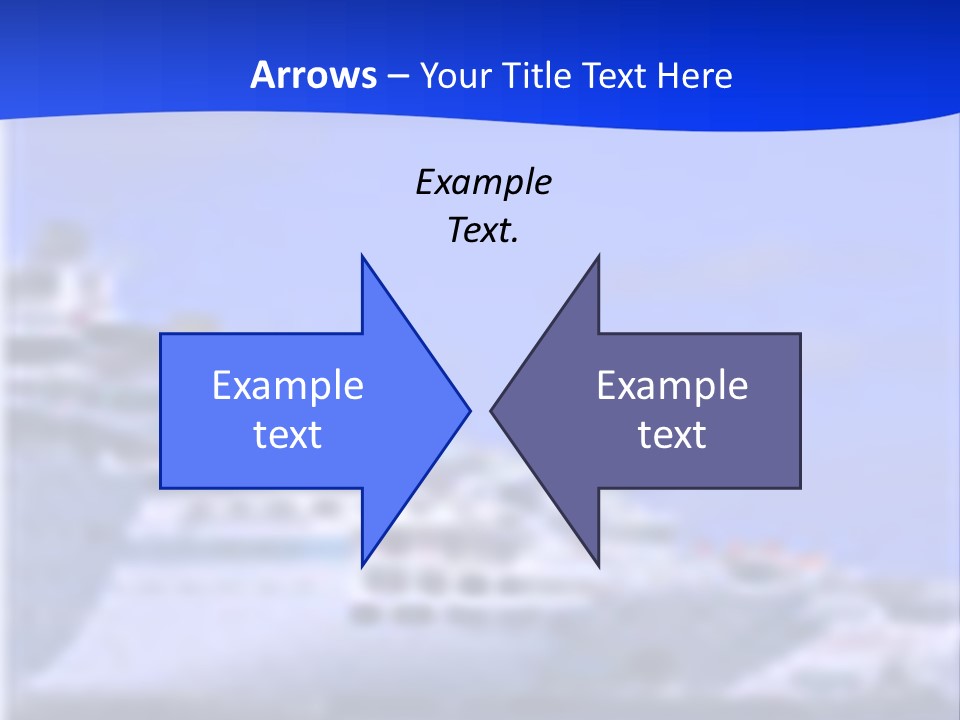 A Cruise Ship In The Water With A Blue Background PowerPoint Template