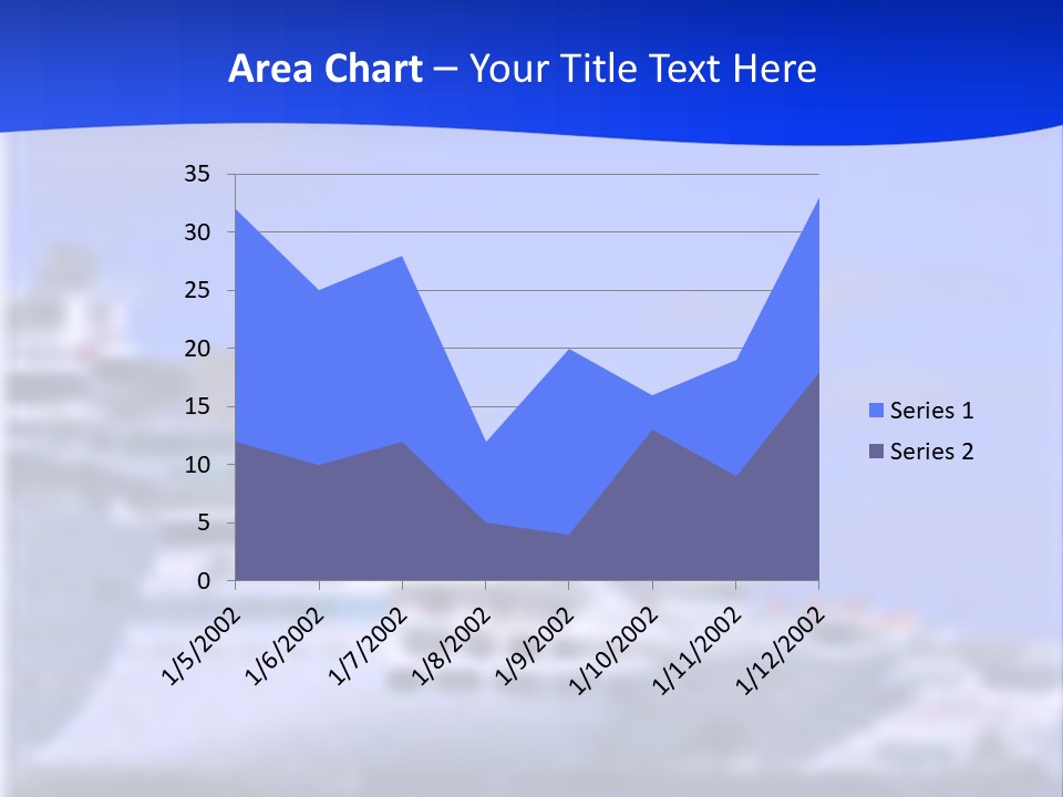 A Cruise Ship In The Water With A Blue Background PowerPoint Template