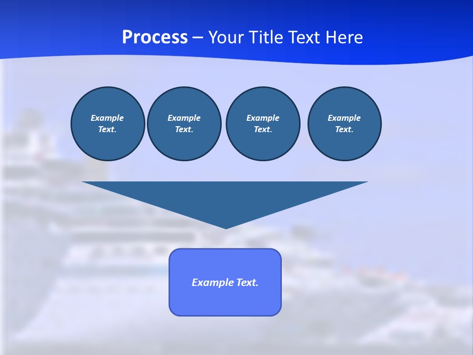 A Cruise Ship In The Water With A Blue Background PowerPoint Template