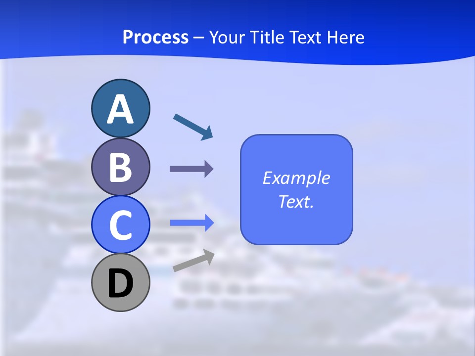 A Cruise Ship In The Water With A Blue Background PowerPoint Template