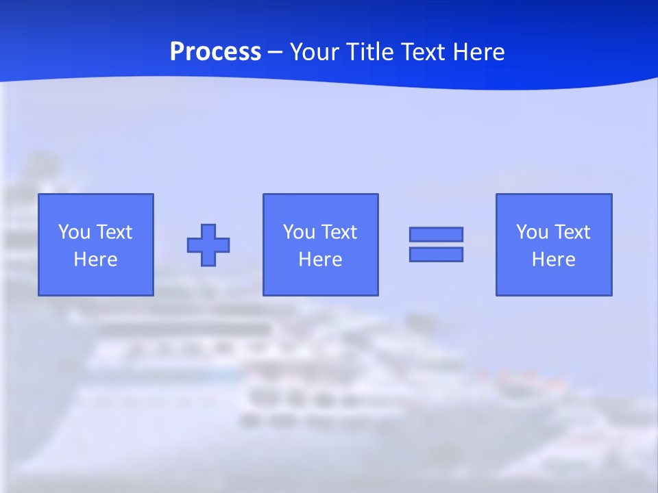 A Cruise Ship In The Water With A Blue Background PowerPoint Template