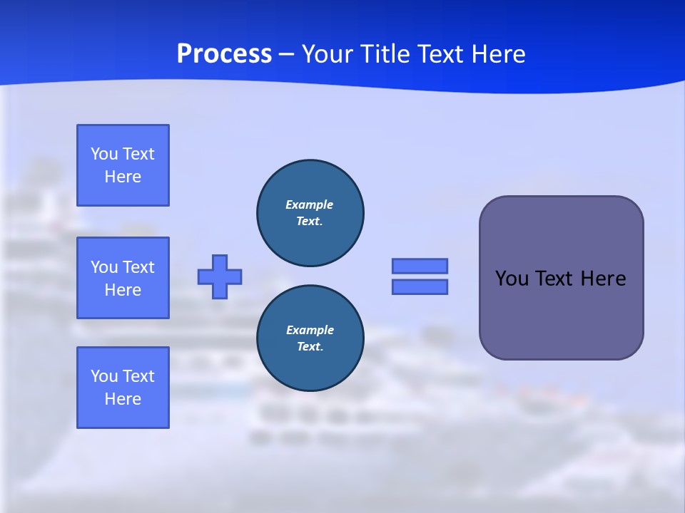 A Cruise Ship In The Water With A Blue Background PowerPoint Template