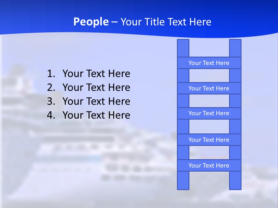 A Cruise Ship In The Water With A Blue Background PowerPoint Template