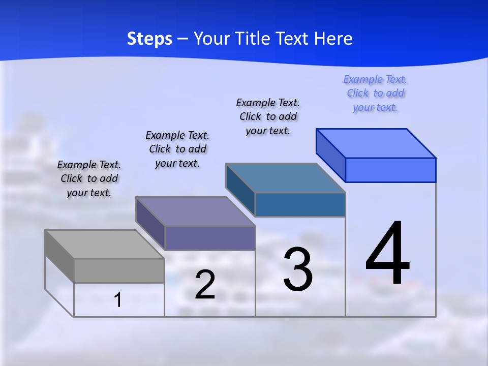 A Cruise Ship In The Water With A Blue Background PowerPoint Template