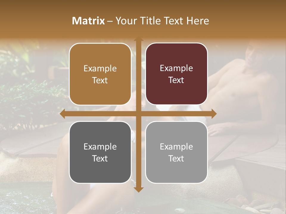 A Young Attractive Couple Lying By A Jacuzzi In Tropical Setting PowerPoint Template