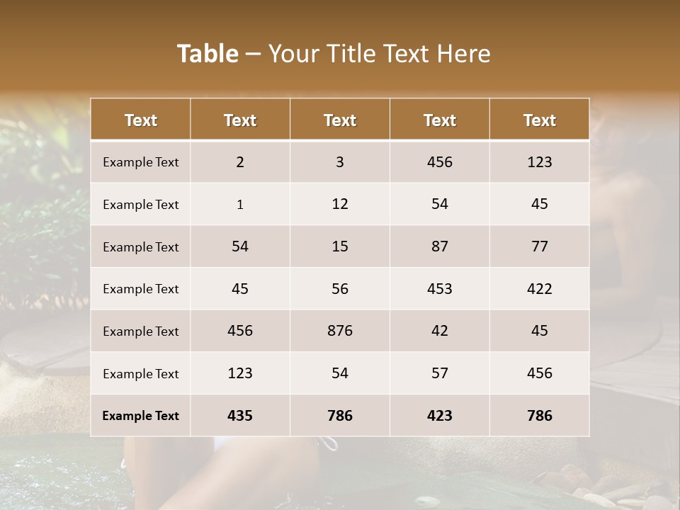 A Young Attractive Couple Lying By A Jacuzzi In Tropical Setting PowerPoint Template
