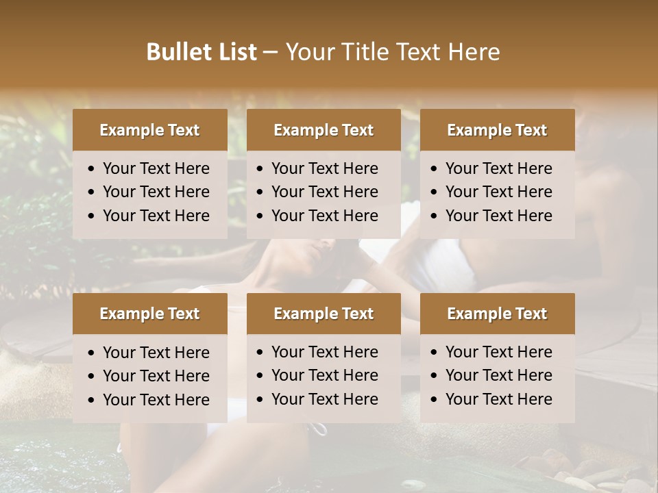 A Young Attractive Couple Lying By A Jacuzzi In Tropical Setting PowerPoint Template