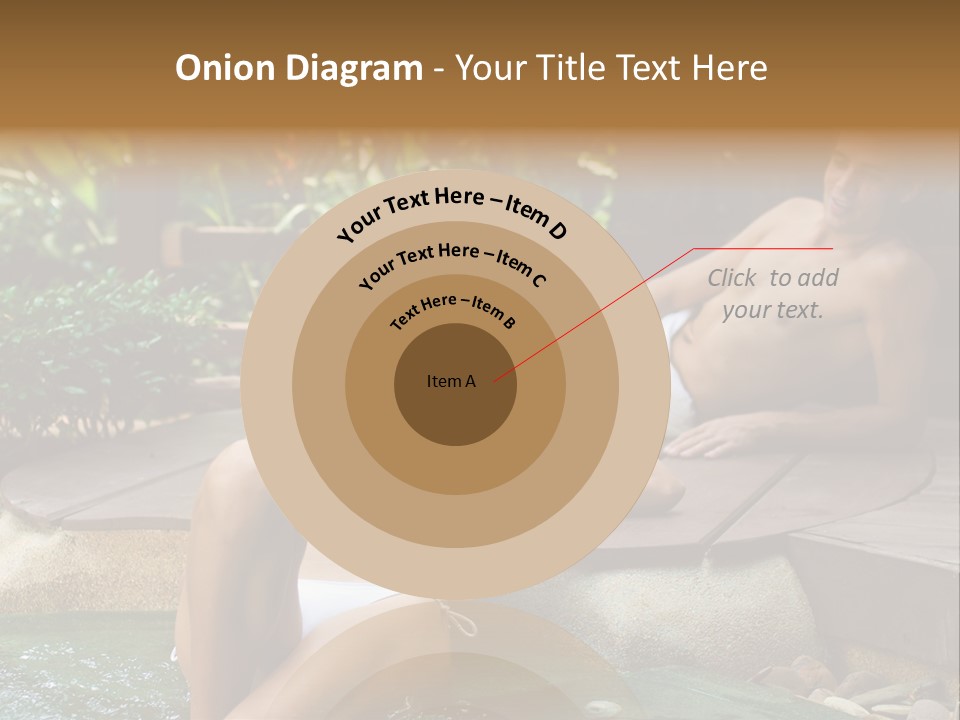 A Young Attractive Couple Lying By A Jacuzzi In Tropical Setting PowerPoint Template