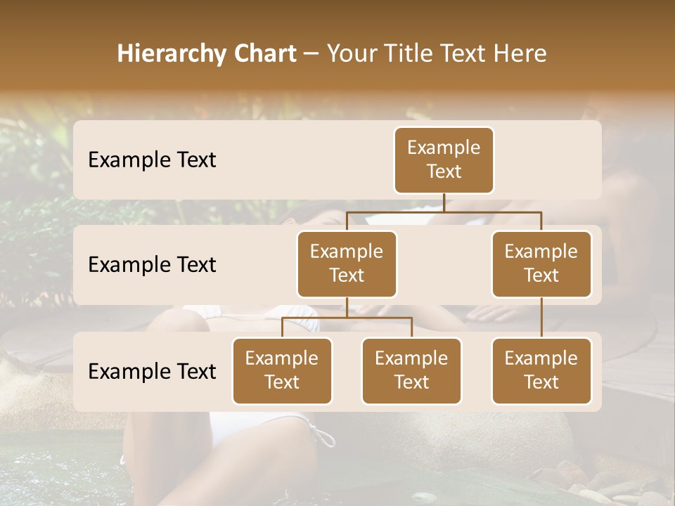 A Young Attractive Couple Lying By A Jacuzzi In Tropical Setting PowerPoint Template