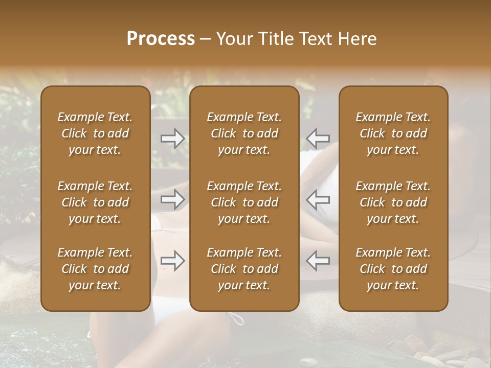 A Young Attractive Couple Lying By A Jacuzzi In Tropical Setting PowerPoint Template