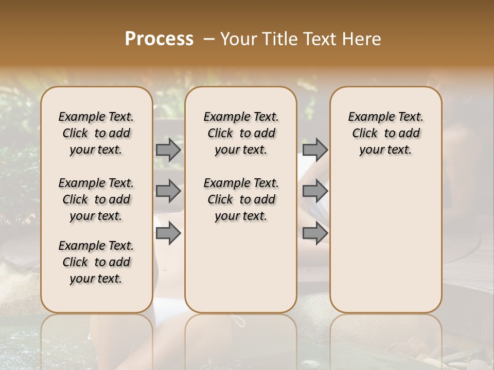 A Young Attractive Couple Lying By A Jacuzzi In Tropical Setting PowerPoint Template