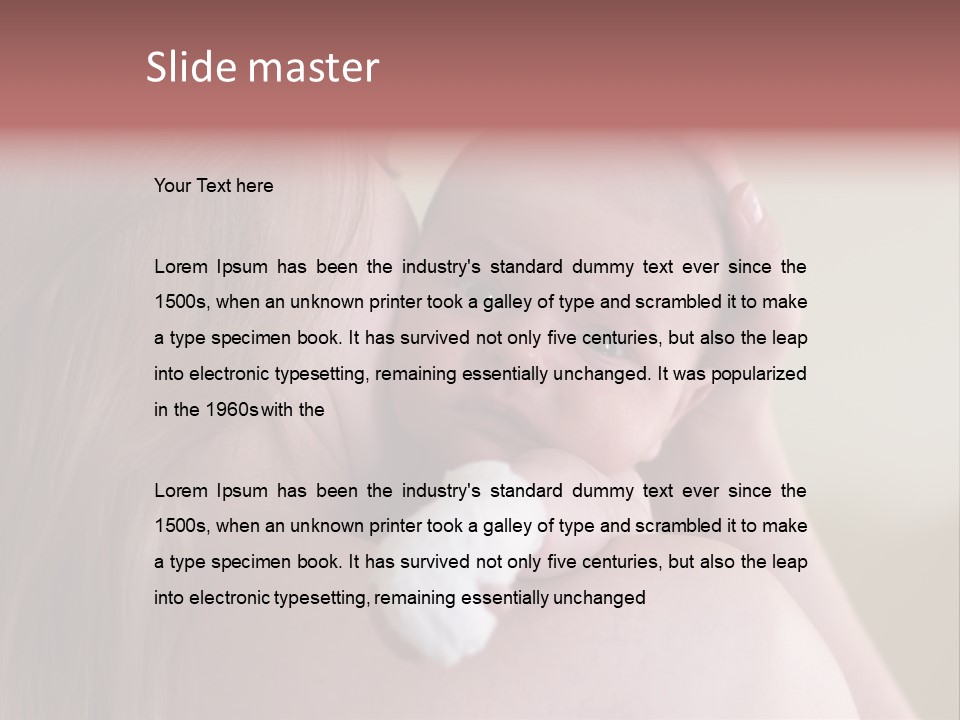 Mum Embraces The Small Son PowerPoint Template