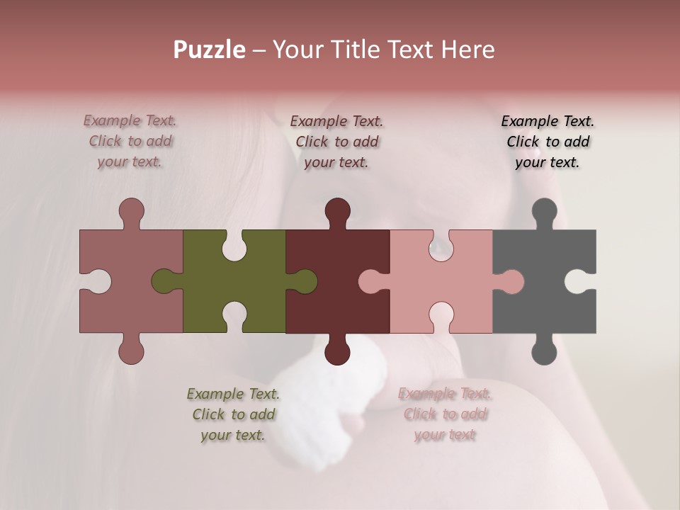 Mum Embraces The Small Son PowerPoint Template