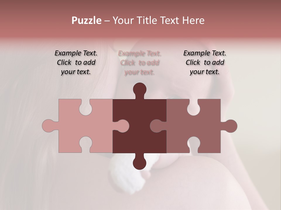 Mum Embraces The Small Son PowerPoint Template