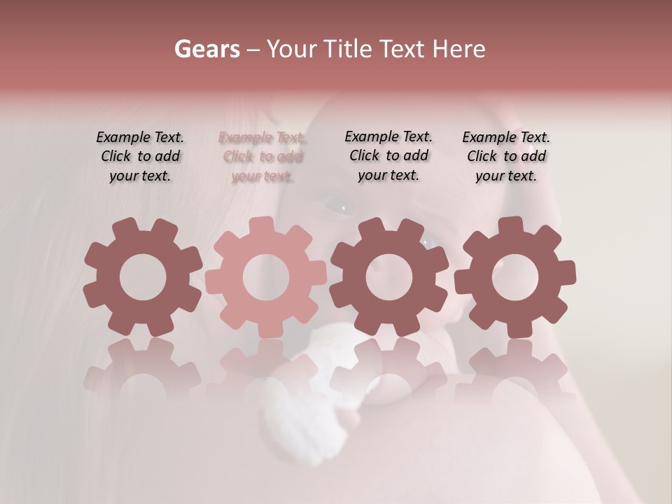 Mum Embraces The Small Son PowerPoint Template